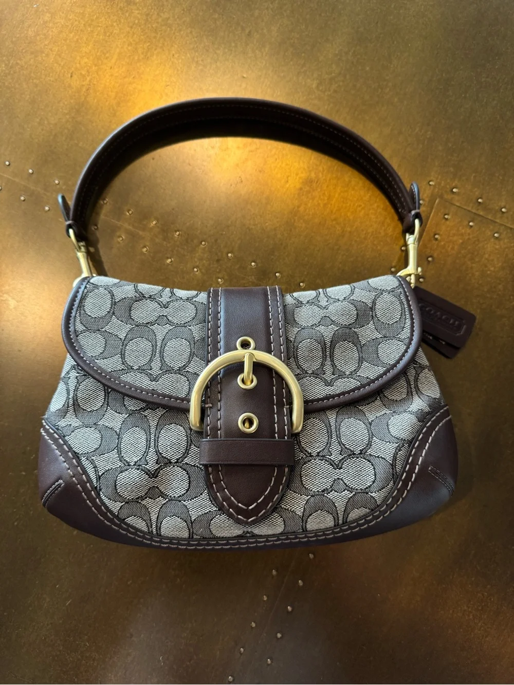 Coach Soho Flap Bag in Signature Jacquard - Picture 1 of 7